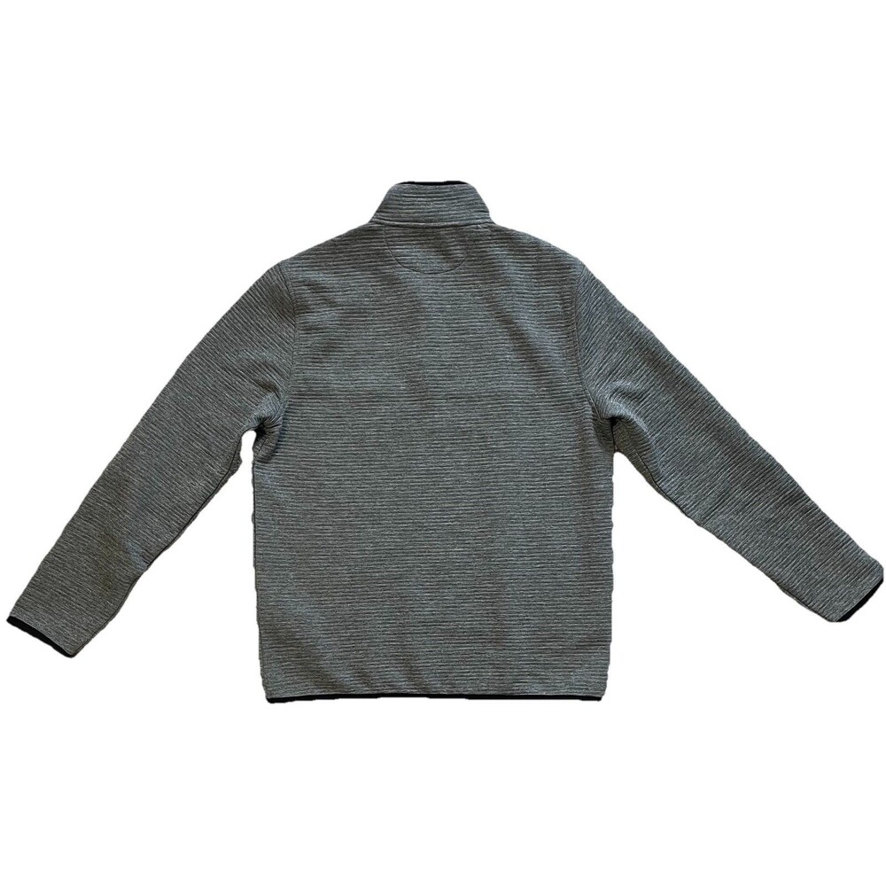 J.Crew Men’s Authentic Fleece Pullover Medium Gray Snap Mock Neck Long Sleeve - Picture 11 of 11